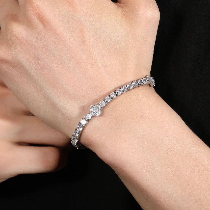 Iced Out Cubic Zirconia Tennis Bracelet Layering Bracelets Trendy Stuff for Men